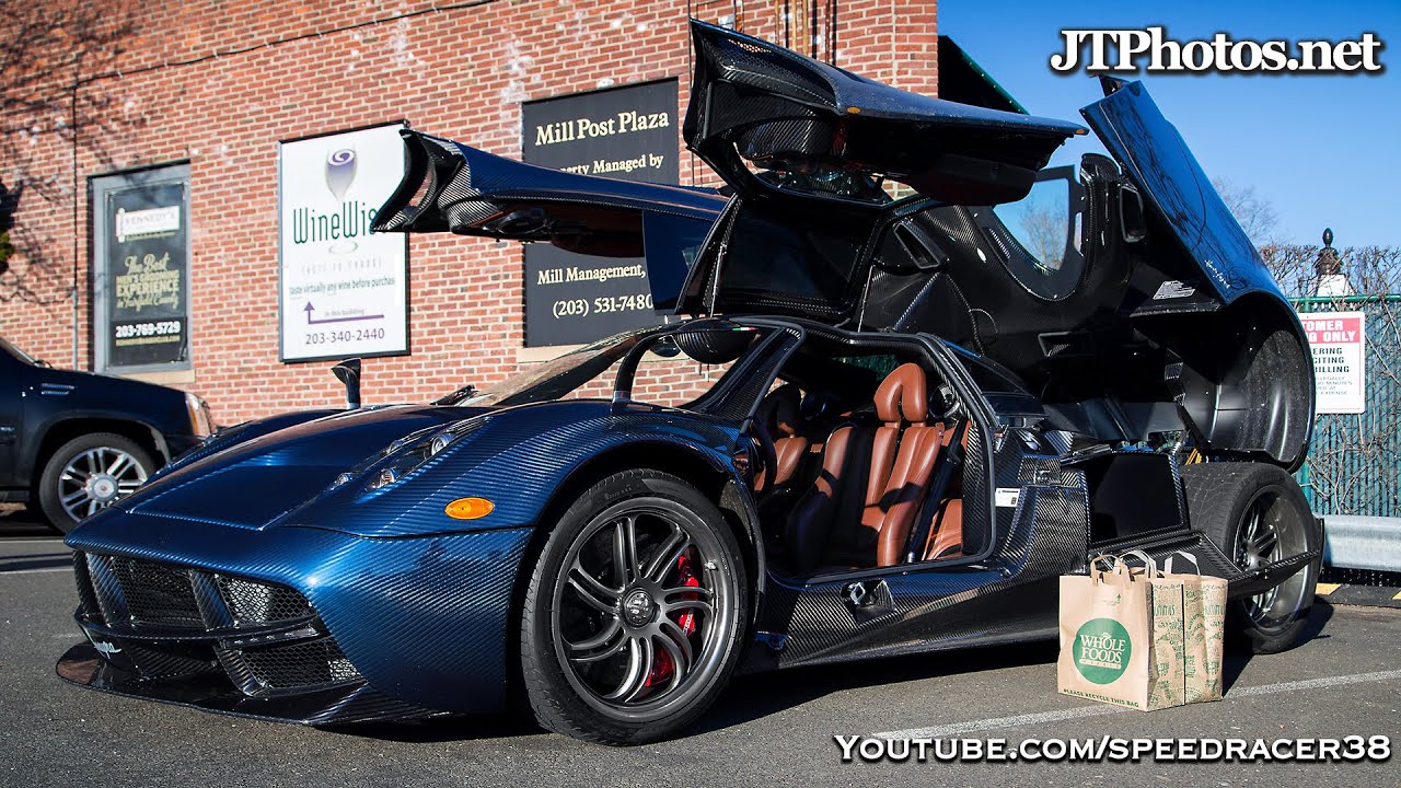 Going grocery shopping in a Pagani Huayra