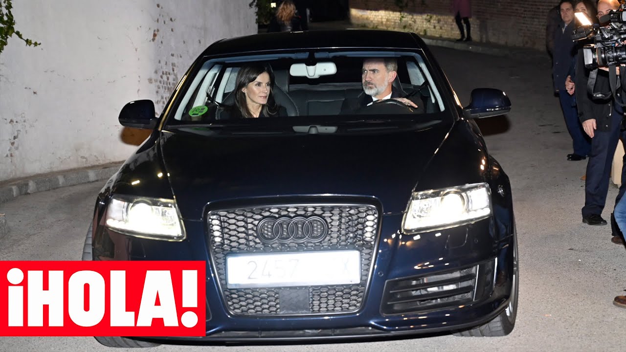La llegada de don Juan Carlos, Sofía, Felipe y Letizia al velatorio de la infanta Pilar