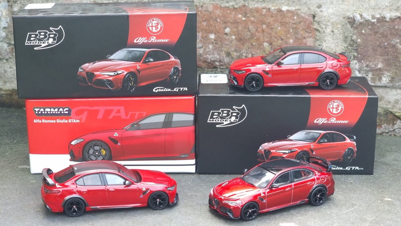 BBR is a Winner!! Diecast BBR Tarmac Alfa Romeo Giulia GTA m Unbox review compare