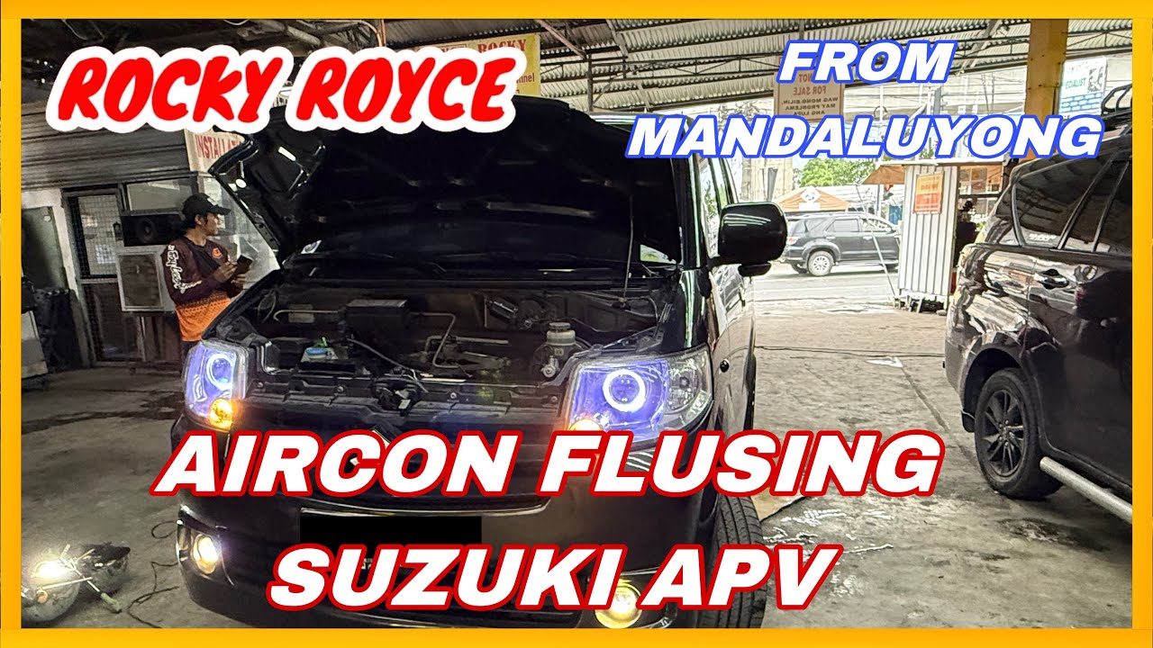 SUZUKI APV FROM MANDALUYONG CITY: AIRCON FLUSHING FULL SYSTEM | ROCKY ROYCE