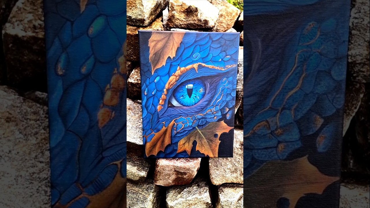 Fantasy Dragon eye acrylic painting 🐉#art #painting #dragon #fourthwing