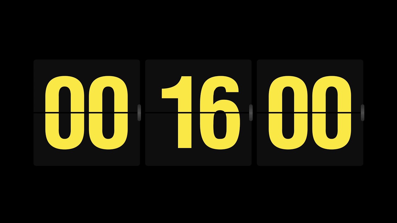 16 Minutes of Yellow Timer | Simple Bright Countdown