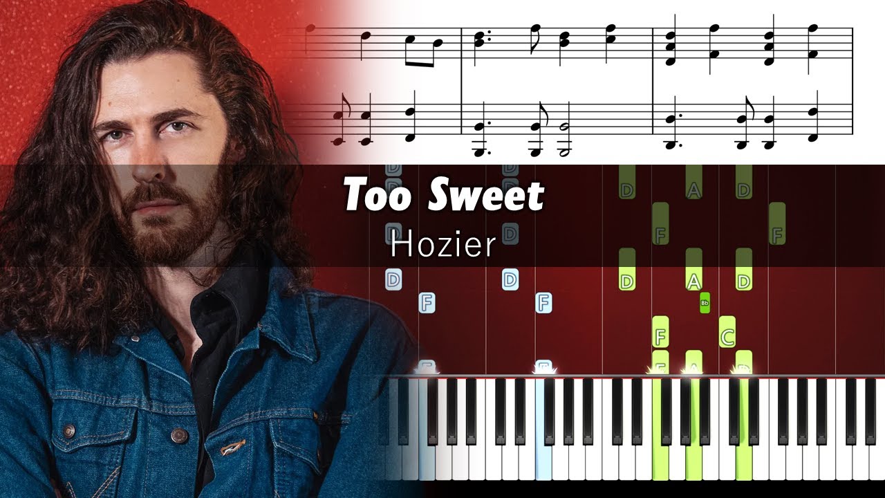 Hozier - Too Sweet - Piano Tutorial with Sheet Music