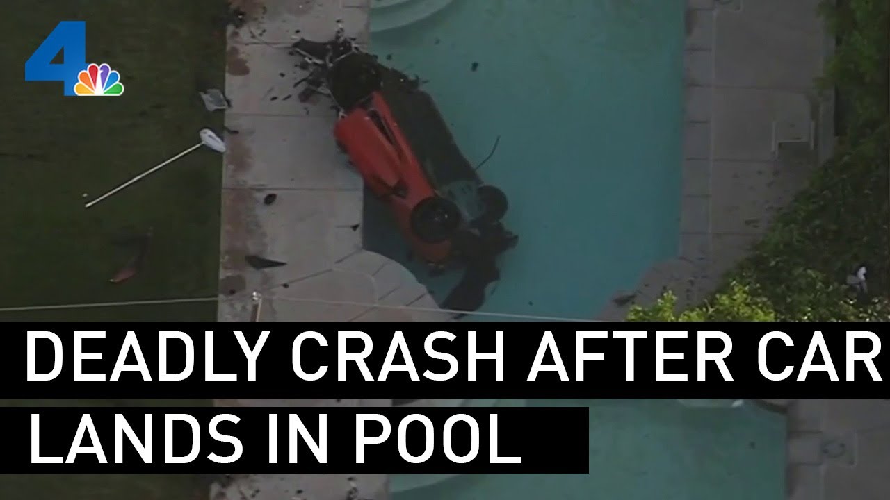 Two Die When Corvette Lands in Backyard Pool | NBCLA