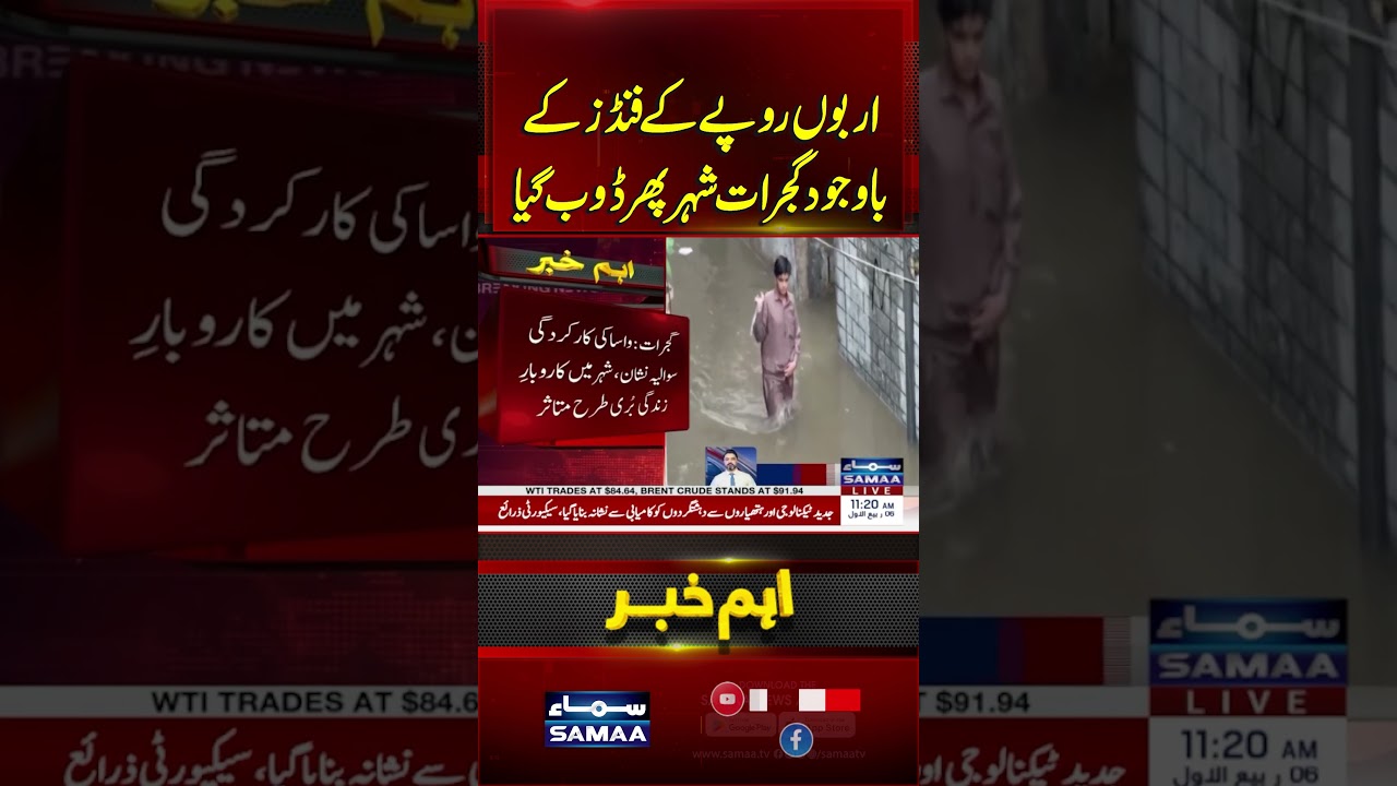 Gujrat City Flooded Again Despite Billions of Rupees in Funds | SAMAA TV