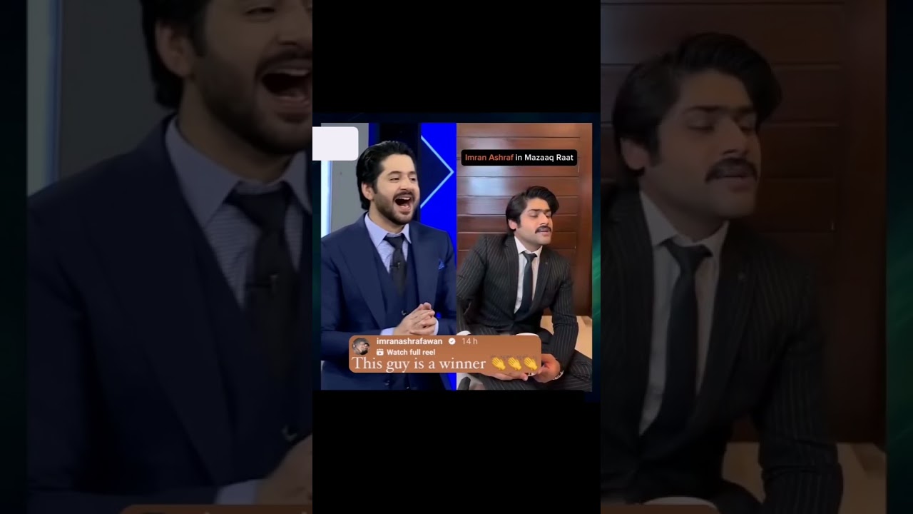 Abbas Raza Bukhari impersonation of #ImranAshraf as the host of #MazaqRaat Video: @abbassbukharii