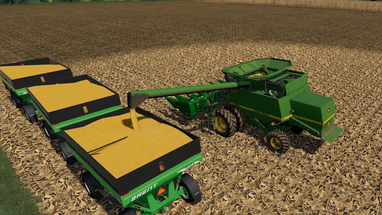 Farmersburg Ep#3 | Harvest | FS19 Timelapse | Farming Simulator 19 Timelapse