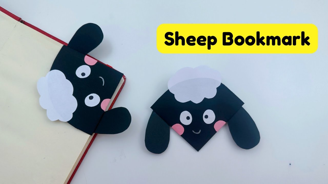 DIY Paper Sheep Corner Bookmark!!! Paper Crafts For School / Origami Bookmark / Paper Craft / Sheep