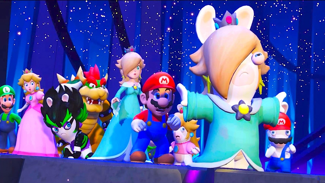 Rabbid Rosalina Protects Original Rosalina - Mario Rabbids Sparks of Hope