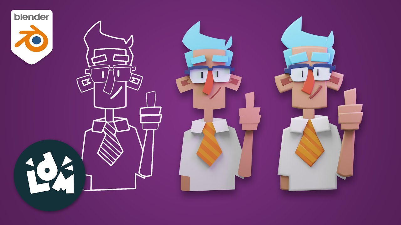 Making Vector Illustrations 3D in Blender