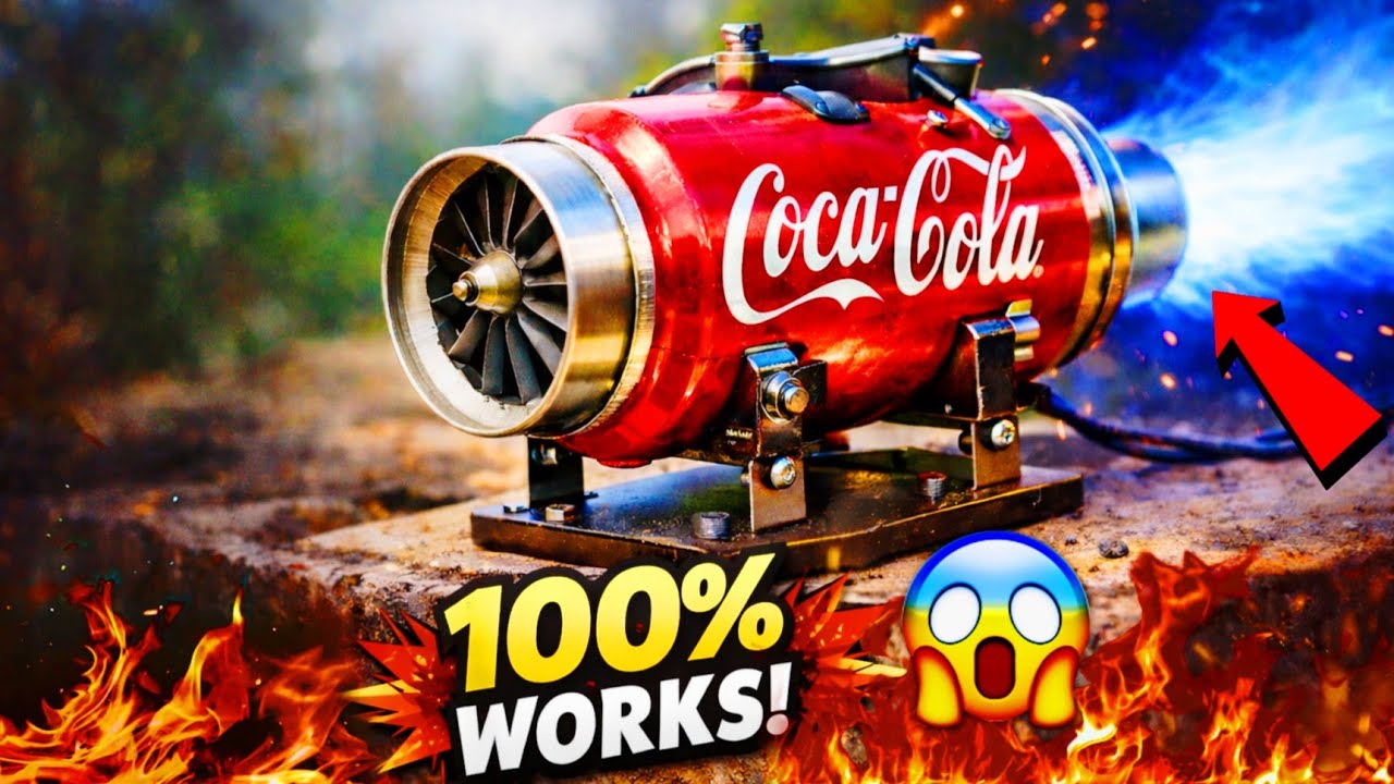 How to make mini jet engine use Coca-Cola can🔥🤯 || Diy jet engine experiment 