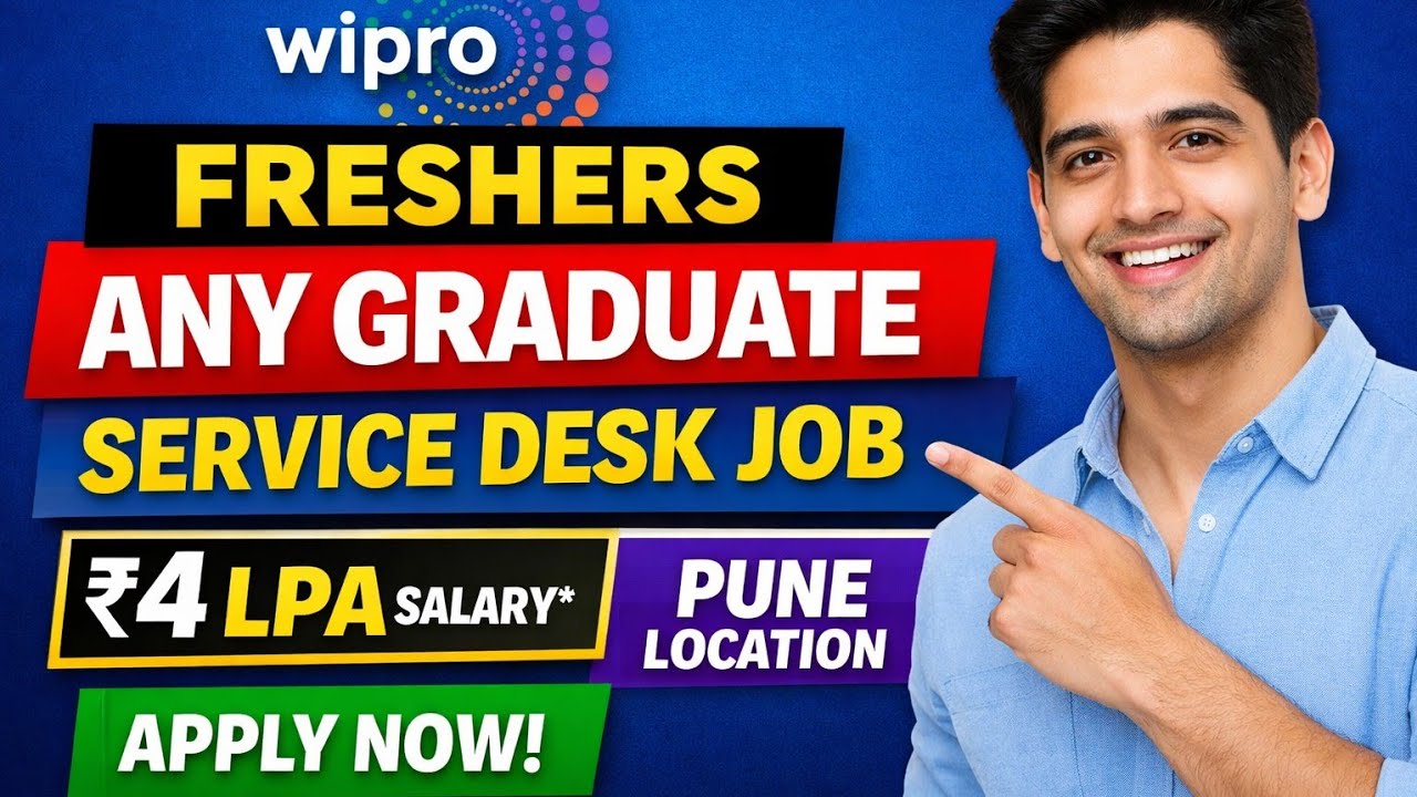 Wipro Service Desk Analyst L1 Job for Freshers 2026 &ndash; Apply Online | Any Graduate Eligible