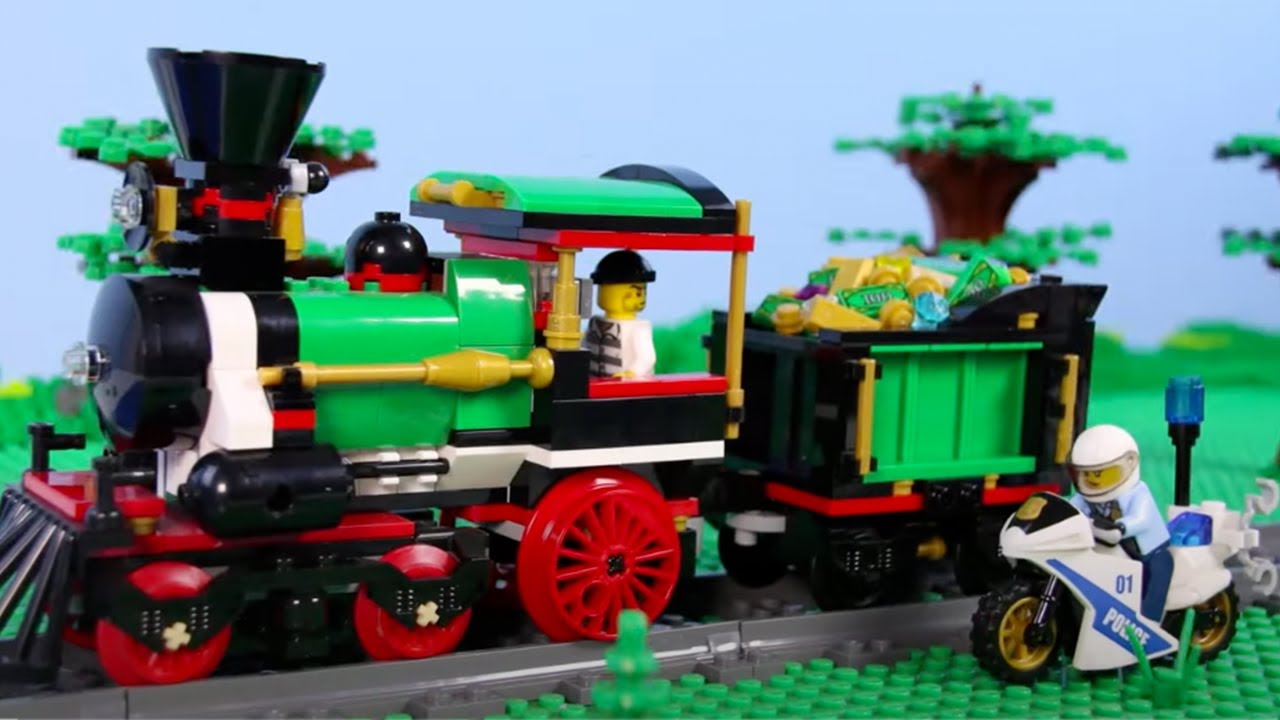 LEGO Experimental Train Robbery STOP MOTION LEGO Police Cars and Trucks | Billy Bricks Compilations