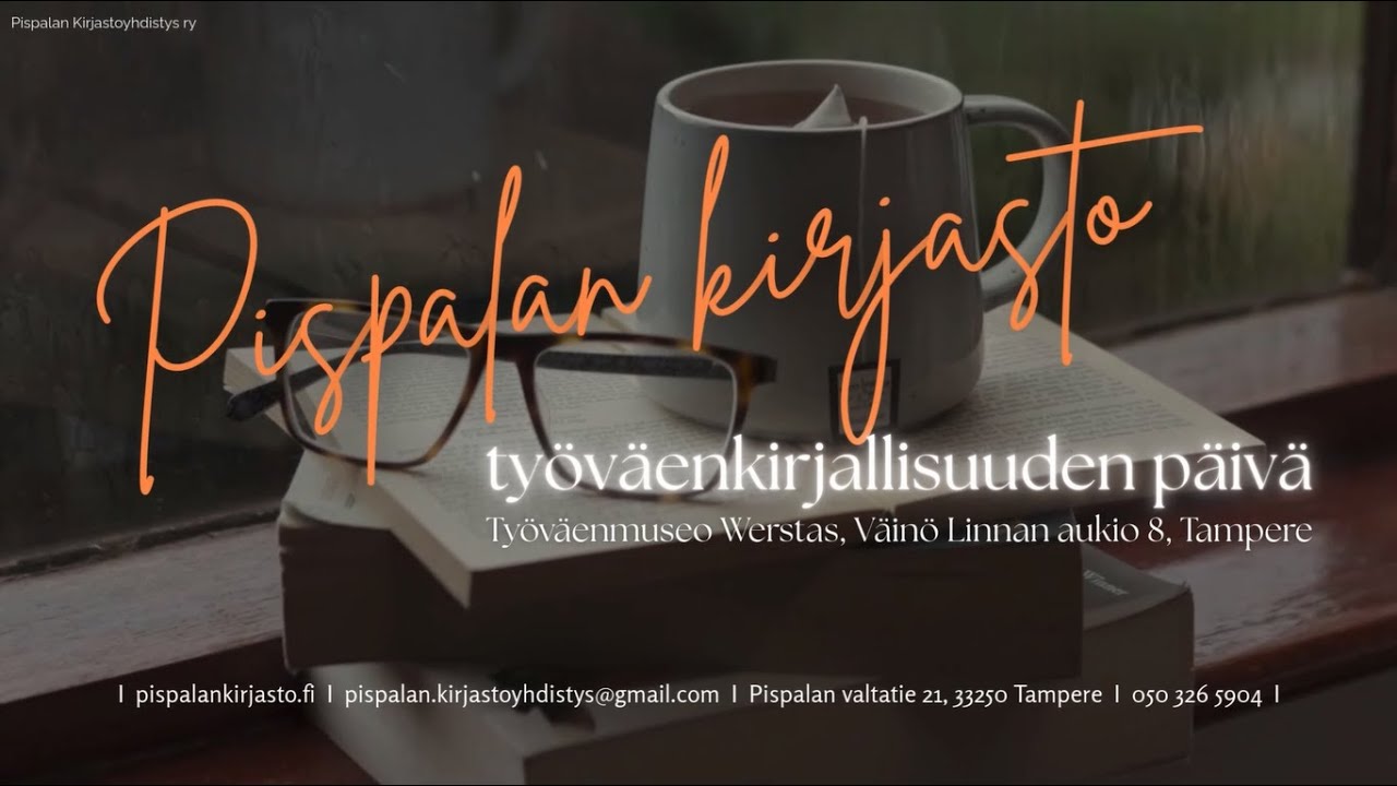 Pispalan kirjasto on mukana työväenkirjallisuuden päivillä 6.9.2025 Työväenmuseo Werstaalla TRE.
