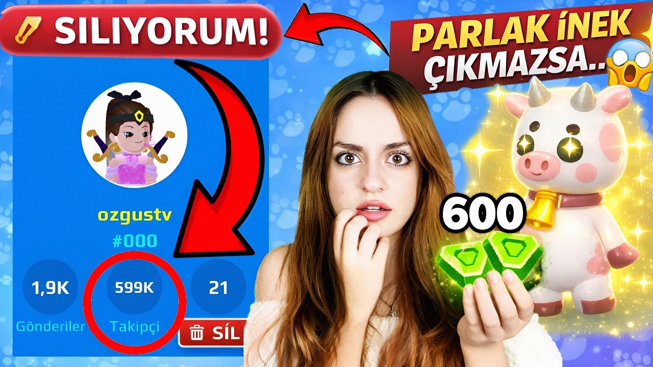 600 BİN TAKİPÇİLİ PK XD HESABIMI SİLİYORUM! 😱PARLAK İNEK ÇIKMAZSA… 😰 | ÖZGÜŞ TV