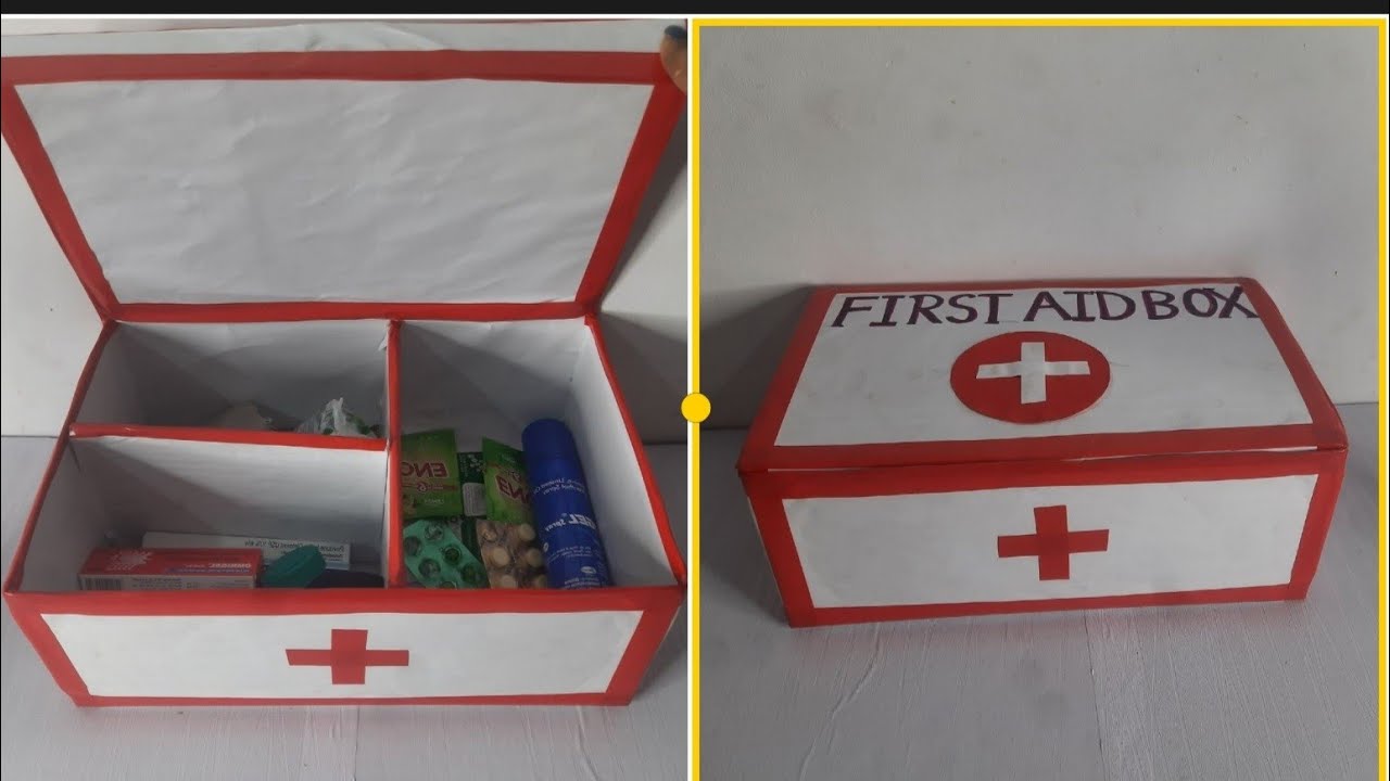 First Aid Box School Project/First Aid Box making/First Aid Box DIY/First Aid Box मे क्या क्या रखें
