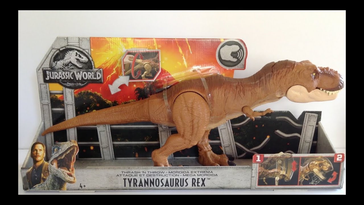 Tyrannosaurus Rex Thrash 'n Throw | T-Rex Jurassic World Mattel