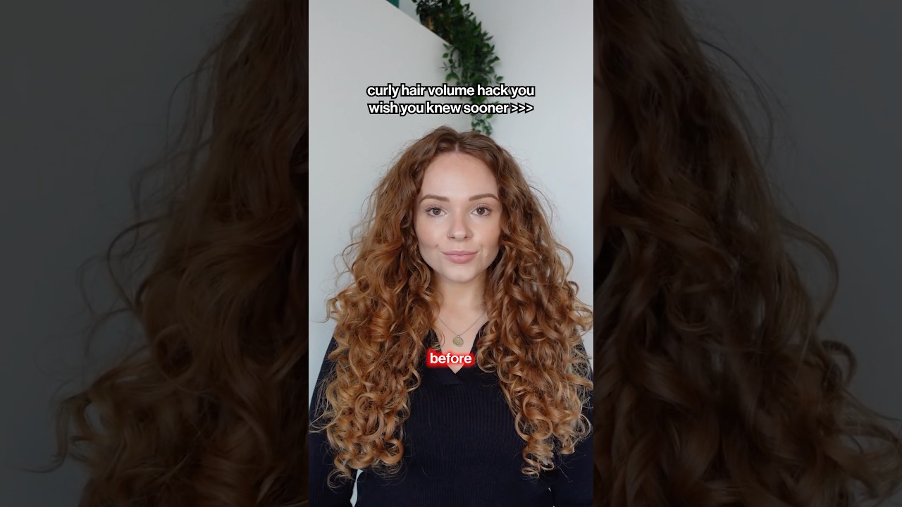 GAME-CHANGING volume hack for wavy curly hair with flat roots👌