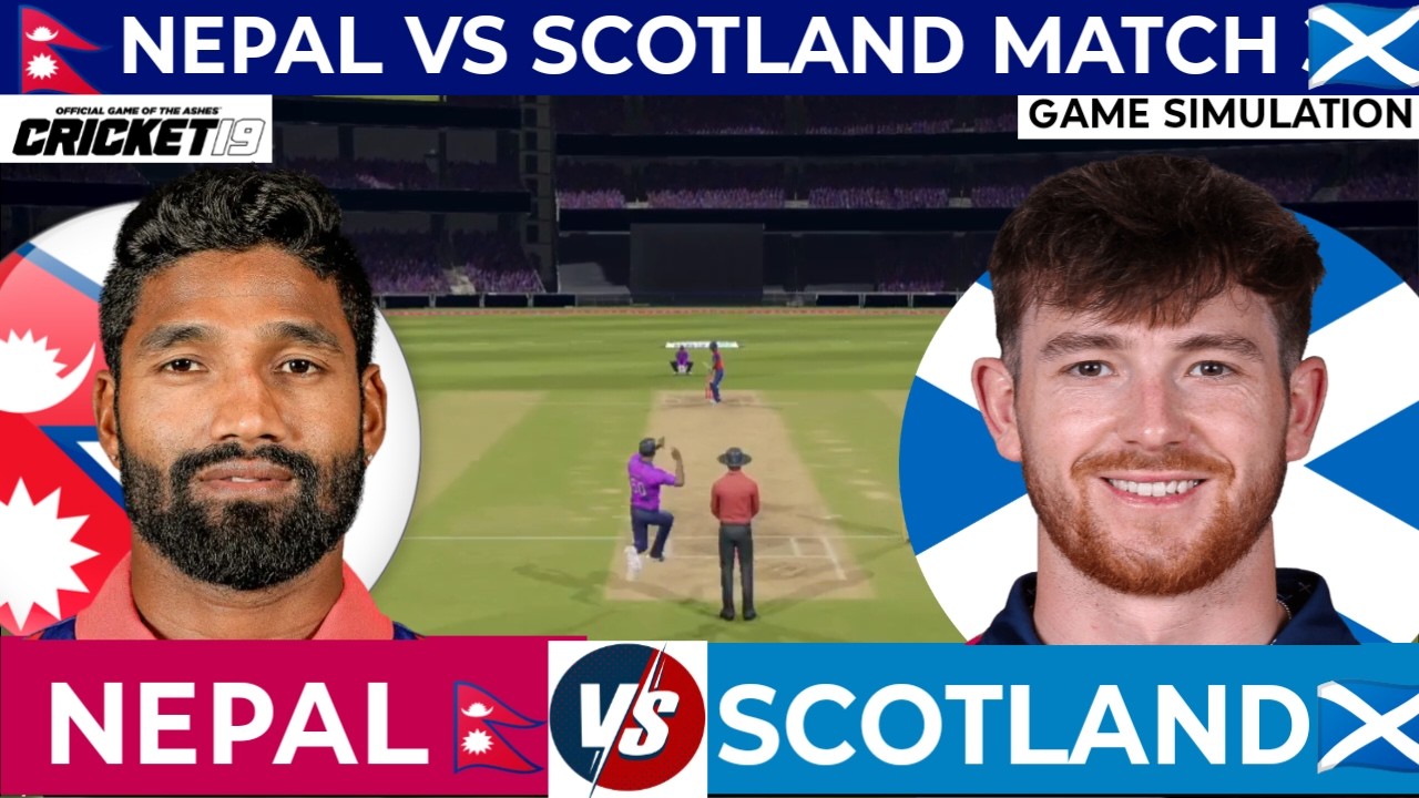NEPAL vs SCOTLAND | T20 World Cup 2026 | Cricket 19 Game Simulation | Hindi Commentary