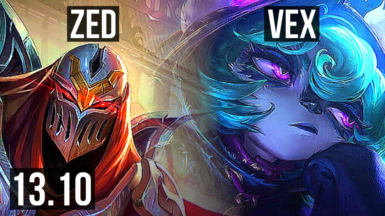 ZED vs VEX (MID) | 8/0/1, Legendary, 400+ games | KR Master | 13.10