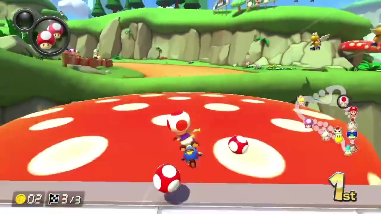 Wii Mushroom Gorge with Mushroom Items Only (the ending was crazy)