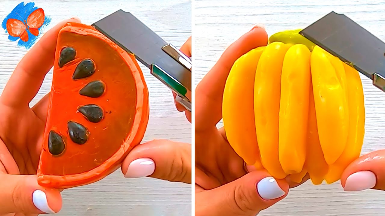 Cutting fruit soaps. Satisfying sounds relaxing video. Relaxing Soap