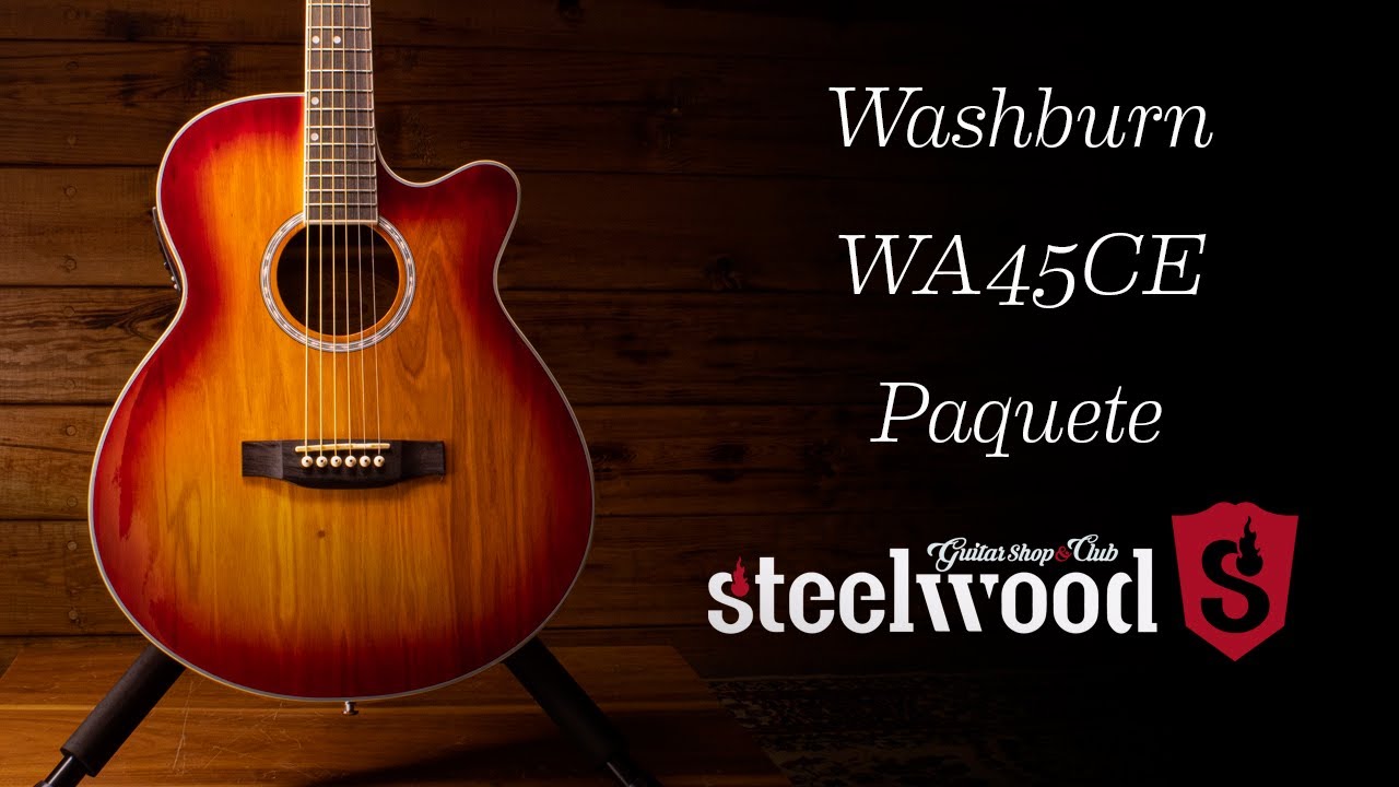 ¡Me tiene encantado esta guitarra! | Washburn WA45CE  (Guitarra de paquete)