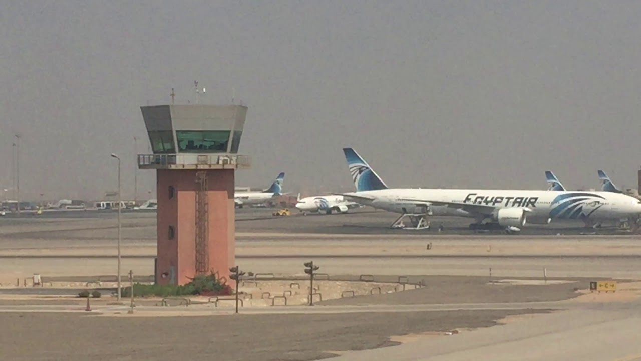 Takeoff From Cairo Airport on EgyptAir's B777-300ER [HD]