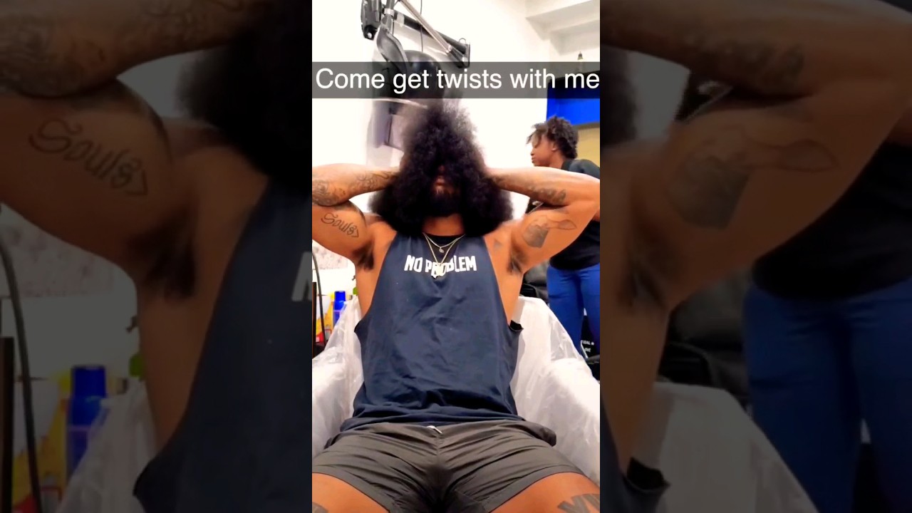 Black Men Two Strand Twist on thick Hair 