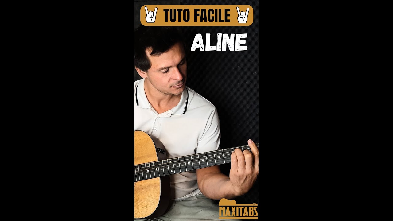 🎸 Joue Aline - Christophe en 1 min ! 🔥 #guitarefacile #tutoguitare #cover #guitare