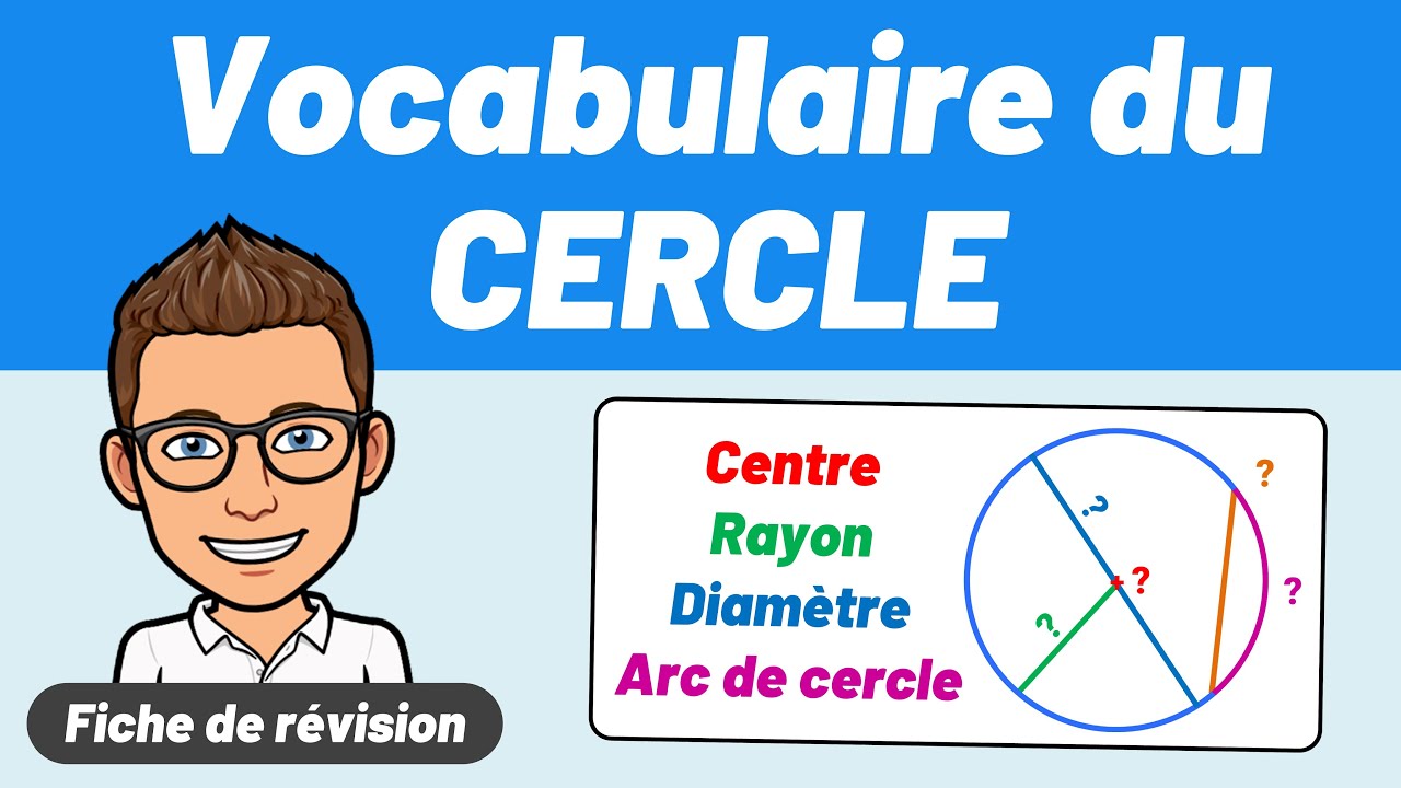 Vocabulaire du CERCLE ✅ R&eacute;vision ! Maths 💪 6&egrave;me