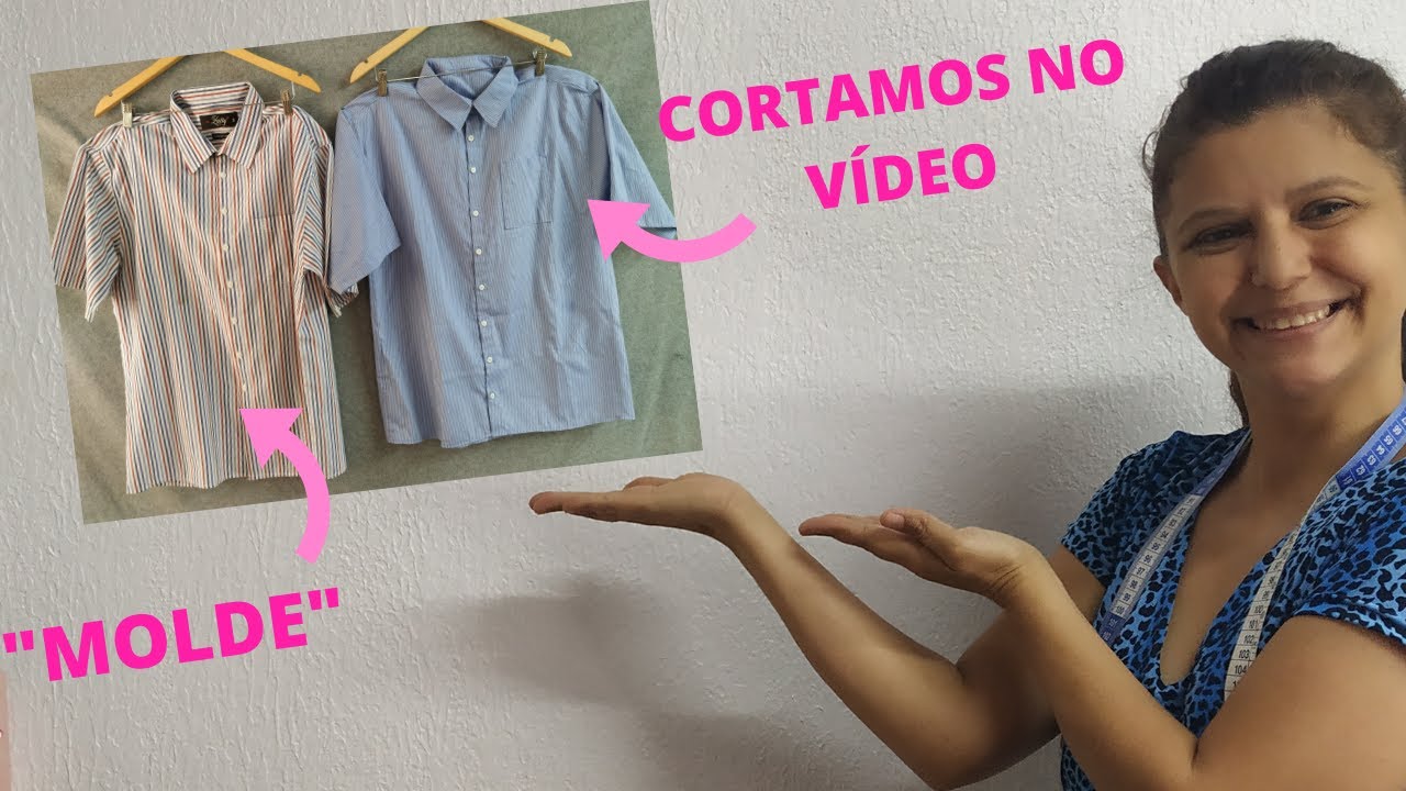 COMO CORTAR CAMISA SEM MOLDE (PASSO A PASSO FÁCIL)