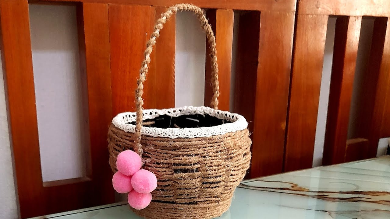 Diy easy flower basket maiking #viral 