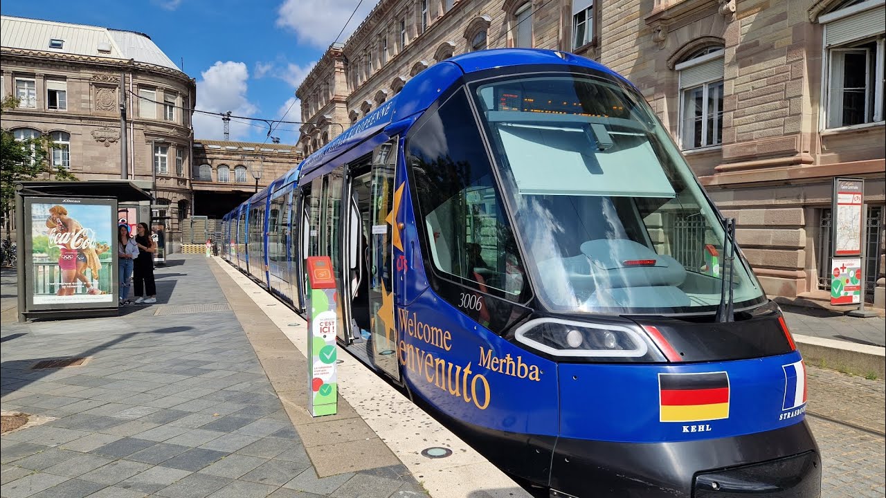 Straßenbahn Strasbourg | Mitfahrt in der kompl. C von Gare Centr. bis Neuh. Rodolp. R. im Citadis404