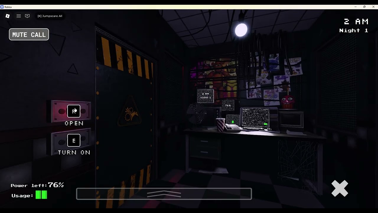 Fnaf 1 night 1 play through on roblox