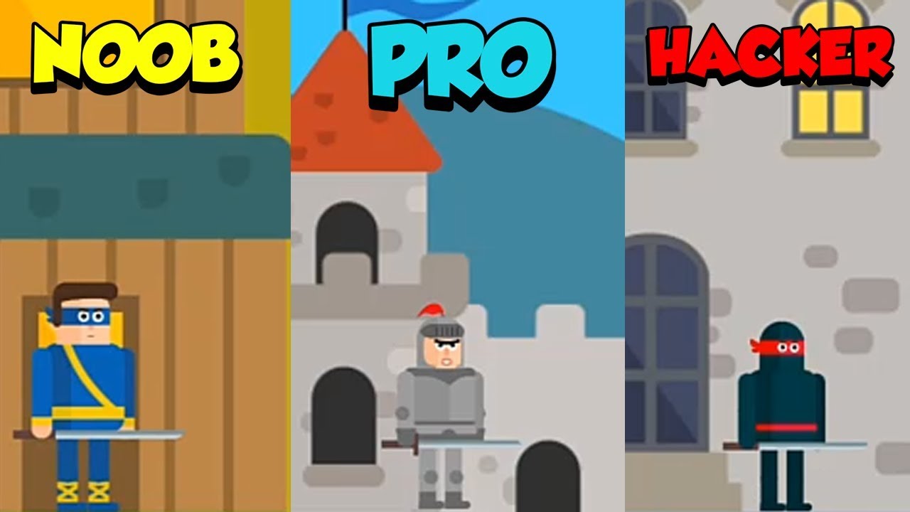 NOOB vs PRO vs HACKER - Mr Ninja Slicey Puzzles Part 1