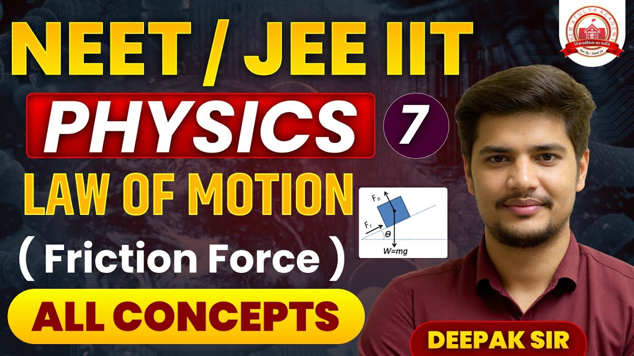 NEET / JEE Physics Law of Motion – All Concepts (Part-1) | Best Class Notes + Examples