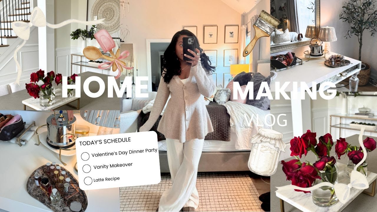 HOMEMAKING VLOG✨Valentine's Day Decor, Makeup Vanity, Vanilla Latte & Home Decor Haul | WEEK 6 2026