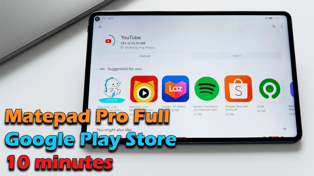 Huawei Matepad Pro Install Full Google Play Store 10 minutes