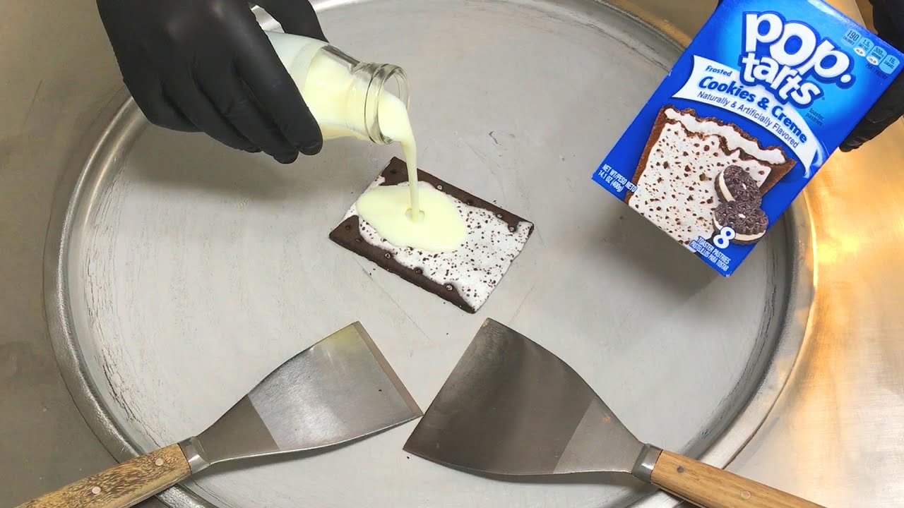 Ice Cream Rolls with POP TARTS | how to make a pop tart to delicious Cookies & Creme Ice Cream /