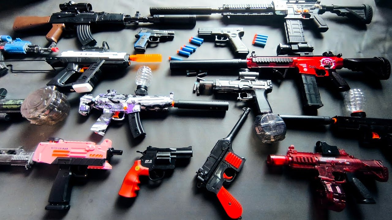 Bongkar pasang mainan tembak,watergun elektrik,watergel,tembak watergel,pistol baretta soft bullet13