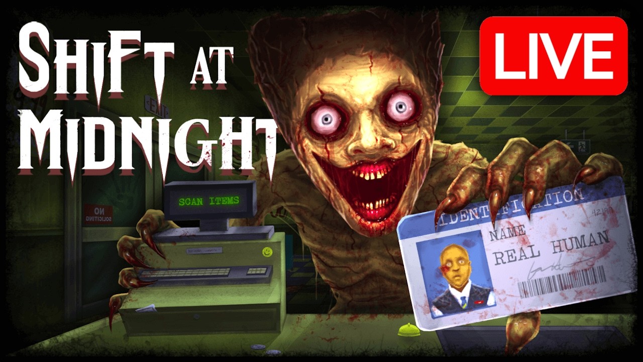 Playing a New Supermarket Horror Game - Shift at Midnight (Full Game) LIVE 🔴