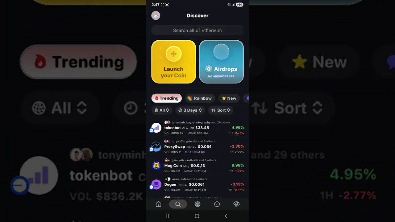 Basic tutorial for buying $A1C on Creator.Bid using Rainbow Wallet