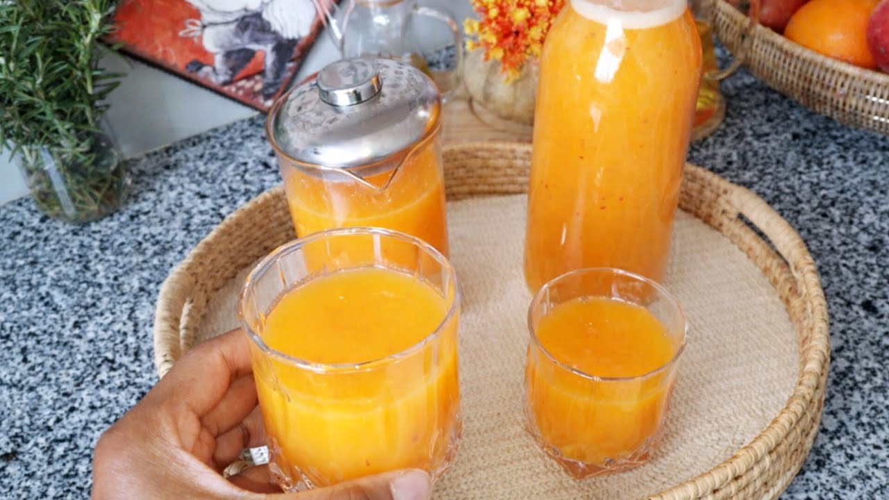 عصير الجزر والبرتقال بطريقة جديدة منعش واقتصادي لذاقو إحتار في مذاقو 😱