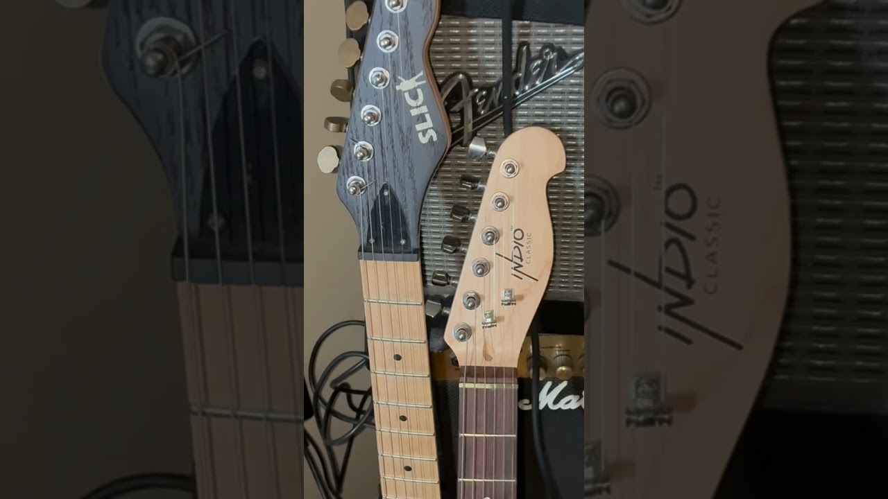 Which Tele Copy Has the Ugliest Headstock? #guitar #telecaster #slicksl55 #indioretroclassic