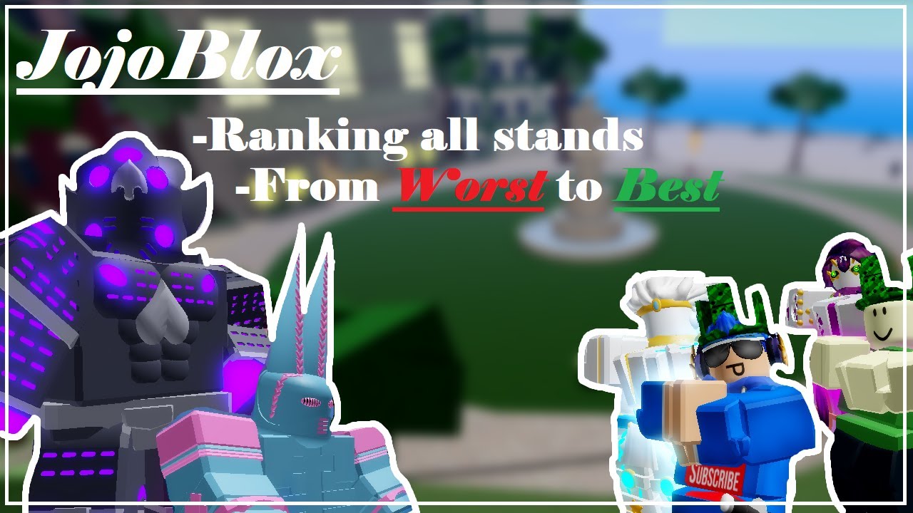 JojoBlox Ranking all stands | Comparing all stands on Jojo Blox from Worst To Best | Roblox