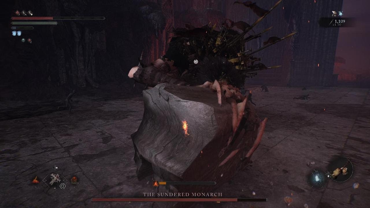 Lords of the Fallen - The Sundered Monarch boss fight with cutscenes