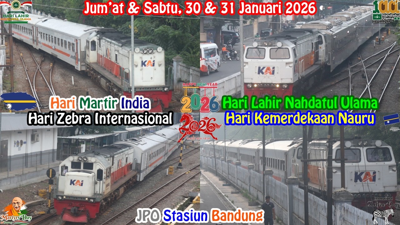 Hunting Kereta api Pada Akhir Januari 2026 di JPO Stasiun Bandung