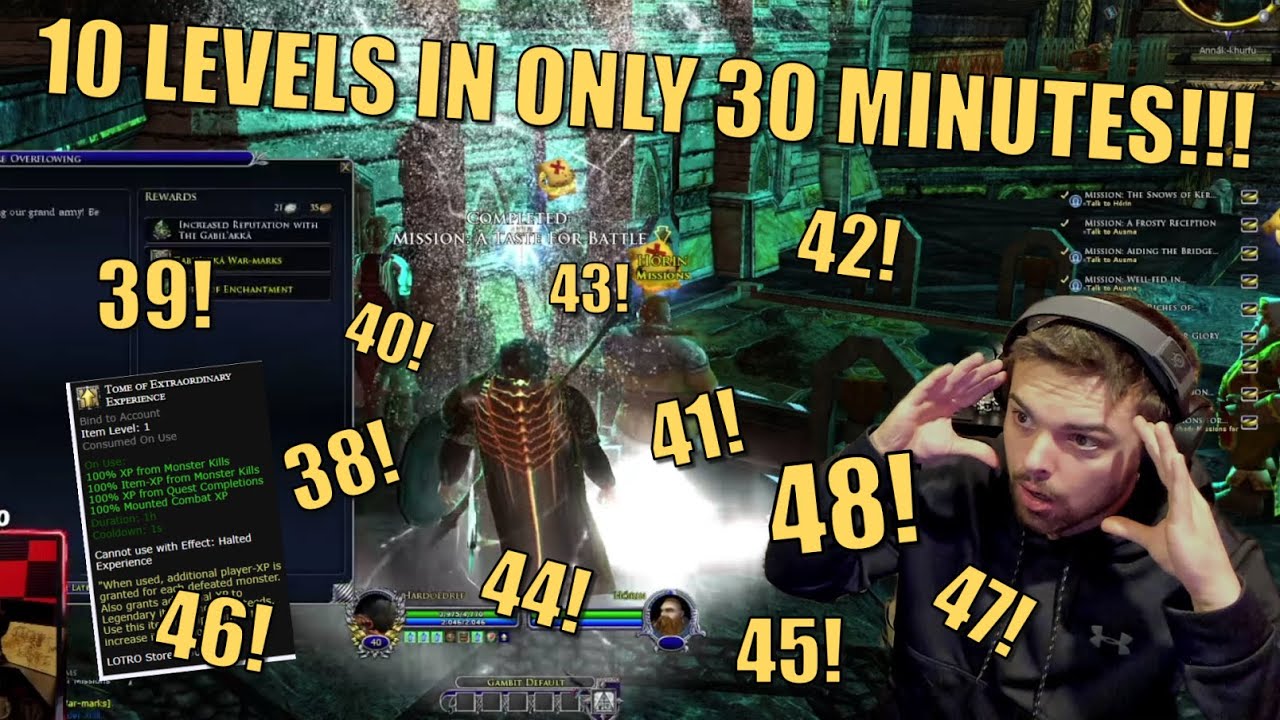 10 levels in 30 MINUTES!!!  Why have I never done this BEFORE!?!  Lotro SPEED Leveling
