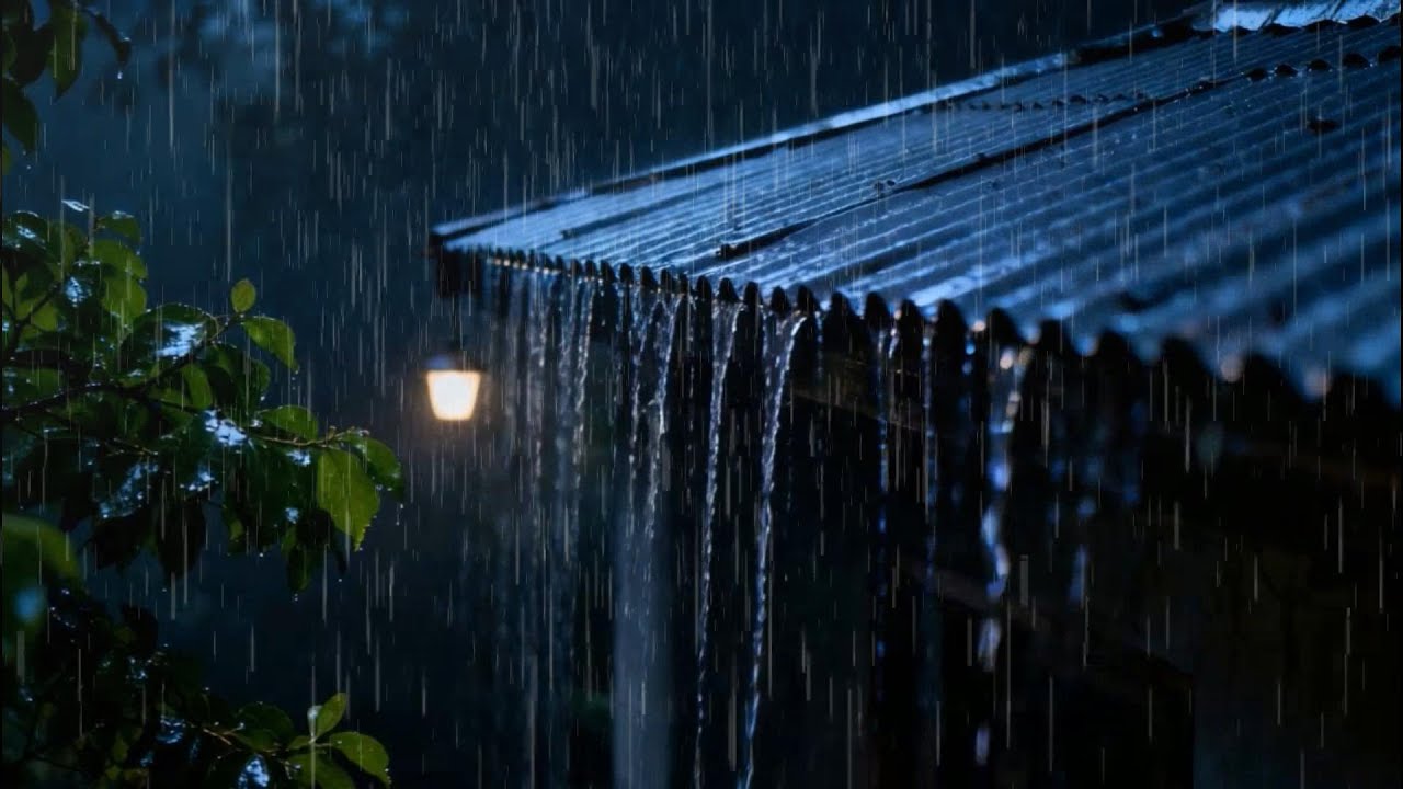 No Ads, Rain Sounds for Sleep – Thunderstorms on a Deep Tin Roof to Stop Overthinking